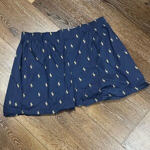 NWOT Polo Ralph Lauren Navy blue boxer  with White Logo large